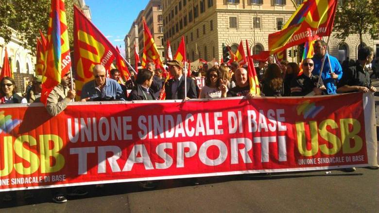 L'Unione Sindacale di Base ha proclamato uno sciopero nazionale dei Trasporti di 24 ore