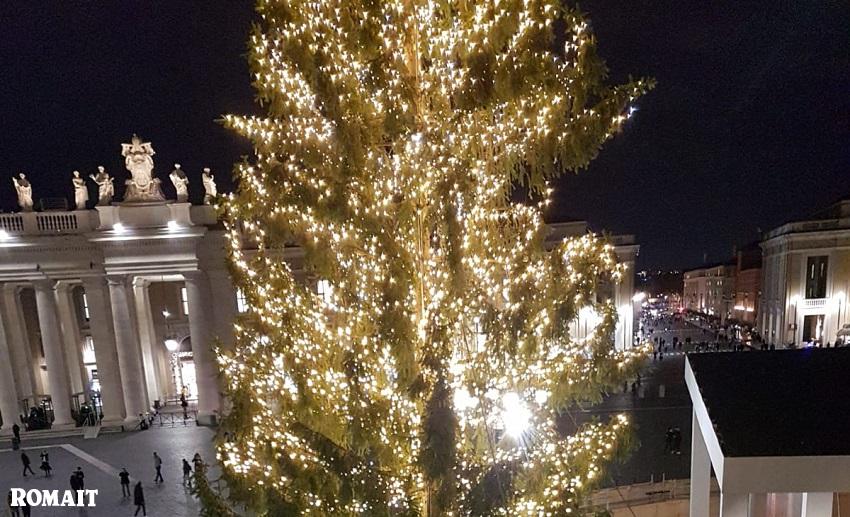Albero Di Natale Roma 2020.Roma In Corso L Addobbo Dell Albero Di Natale A San Pietro Romait