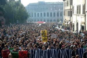 Corteo studenti a Roma