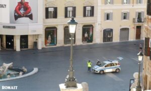Piazza di Spagna di Roma nei giorni di lockdown