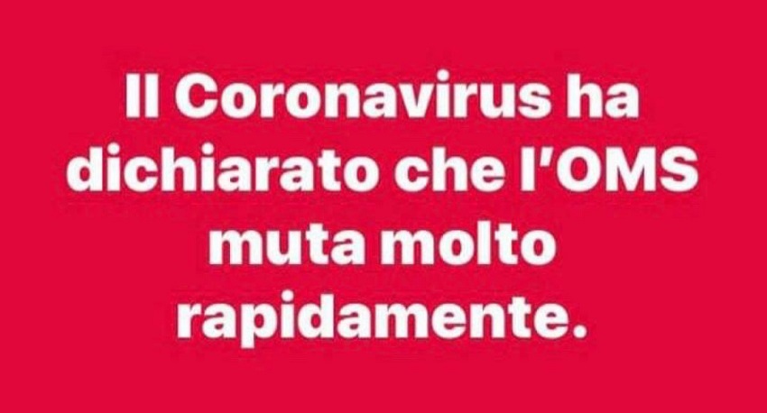 il coronavirus e l'oms