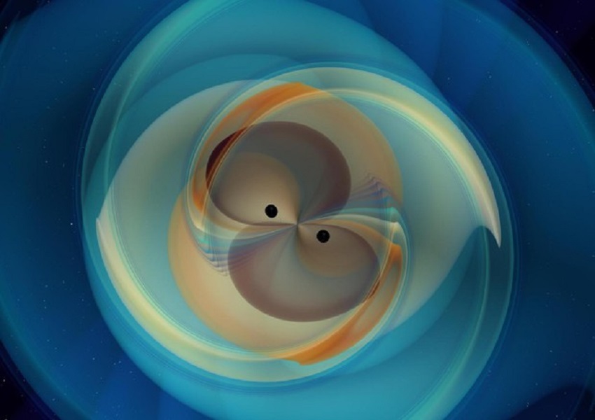 meraviglie spaziali: fusione di due buchi neri