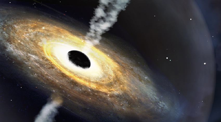 meraviglie spaziali: rappresentazione artistica di un quasar