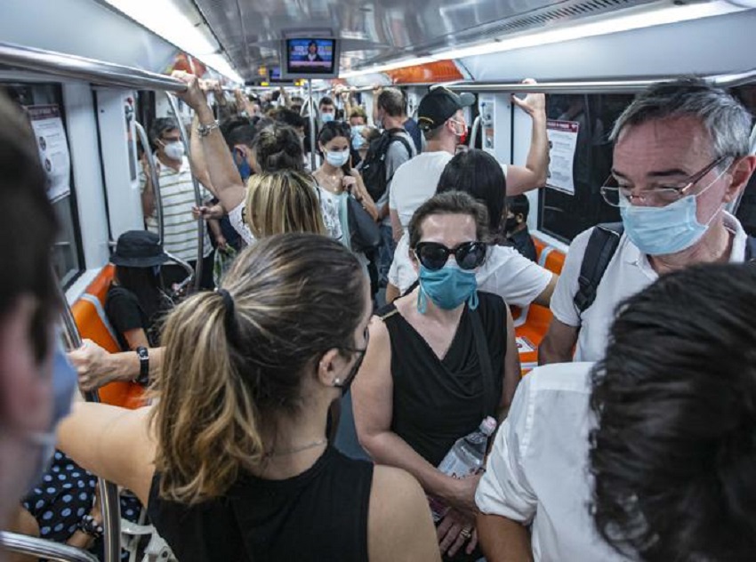 nuovo dpcm di ottobre: metro affollata a roma