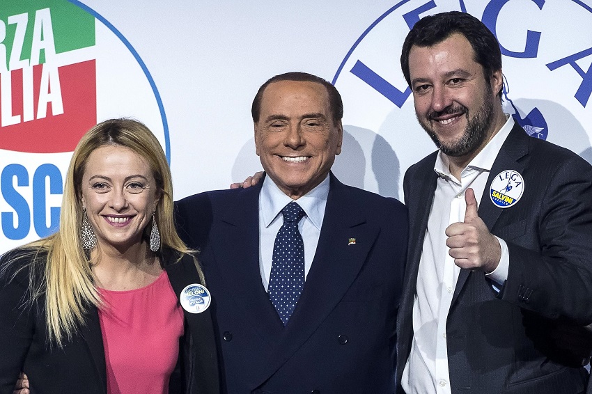 di troppo sovranismo... meloni, berlusconi e salvini