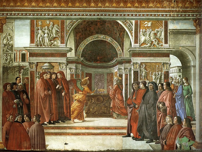 domenico ghirlandaio - apparizione dell’angelo a zaccaria