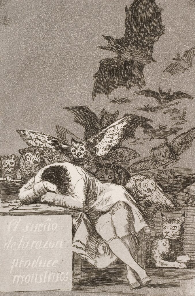 francisco goya - il sonno della ragione genera mostri