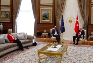 sofagate: ursula von der leyen, charles michel e recep tayyip erdoğan