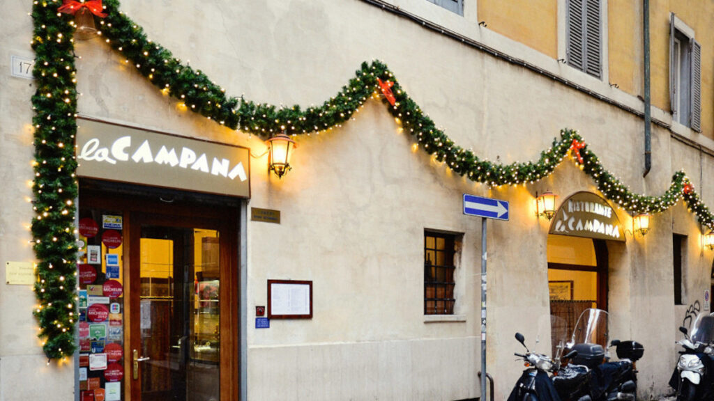 La campana ristorante più antico di Roma