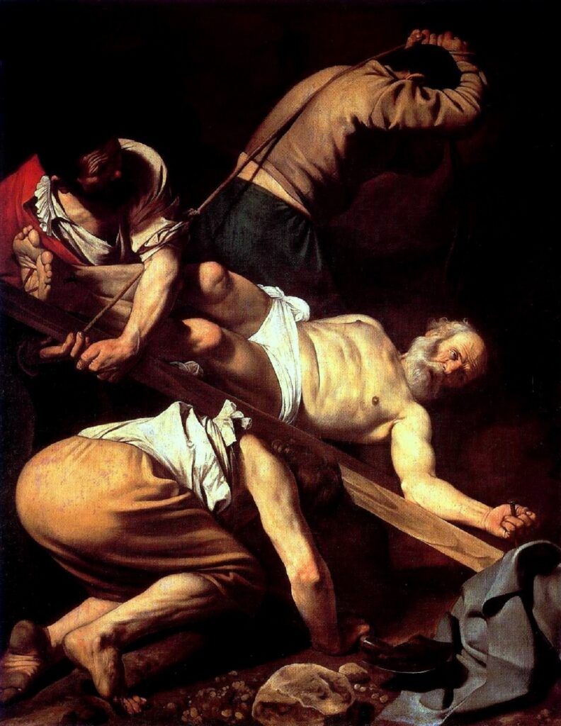 caravaggio - crocifissione di san pietro