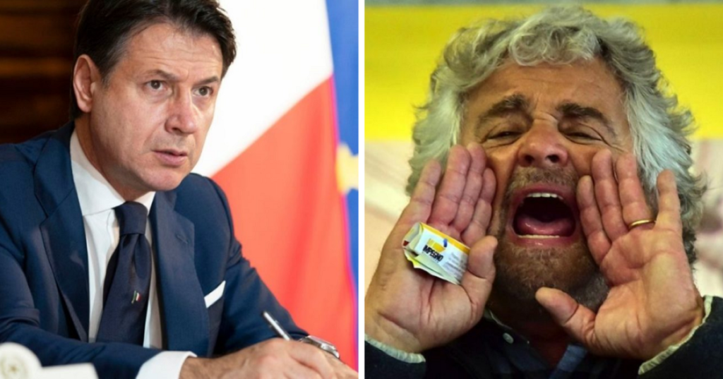 movimento tellurico, grillo contro conte