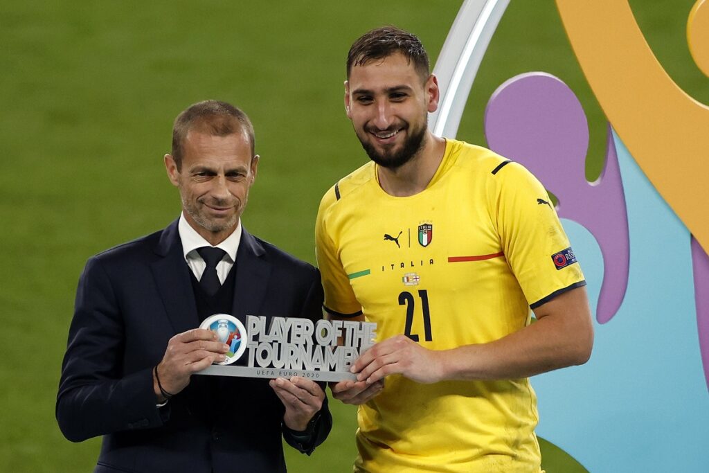 orgoglio italiano, donnarumma player of the tournament