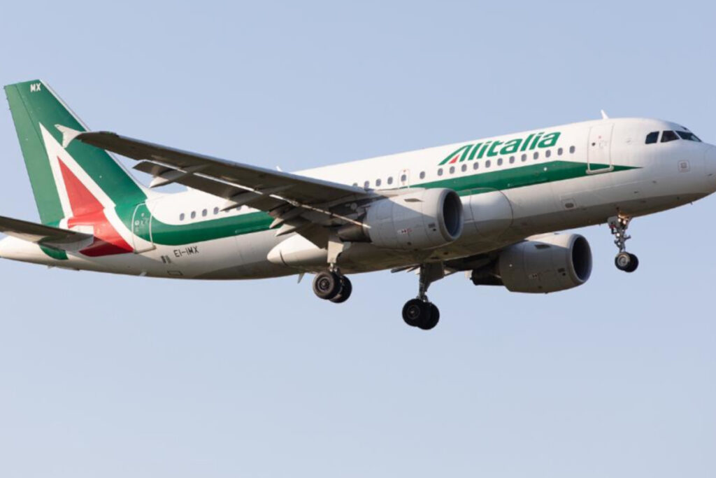 Un volo Alitalia in azione