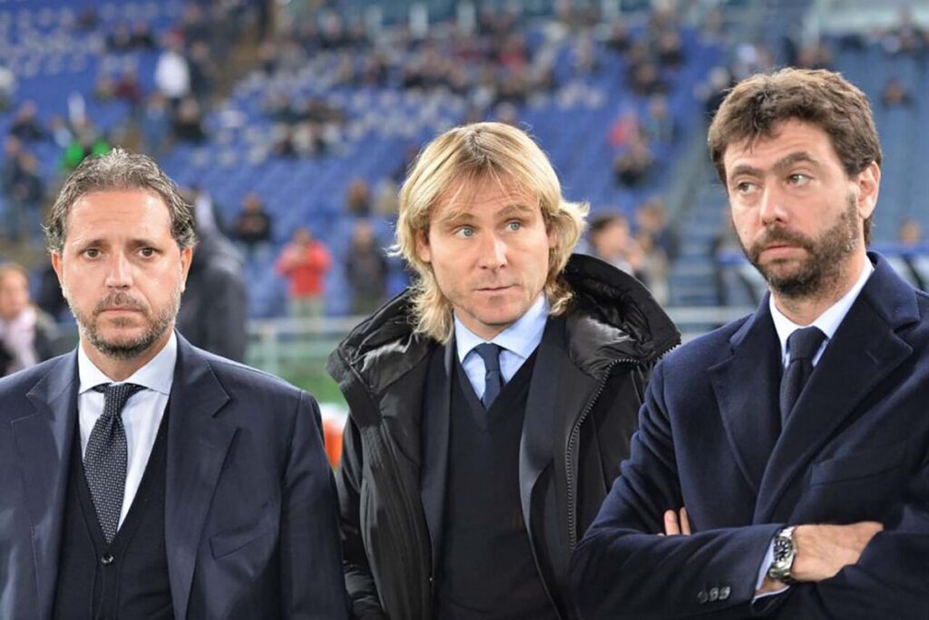 fabio paratici, pavel nedved e andrea agnelli