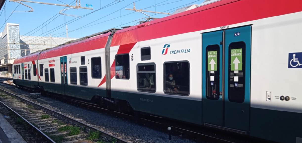 Treno a Stazione Termini di Roma