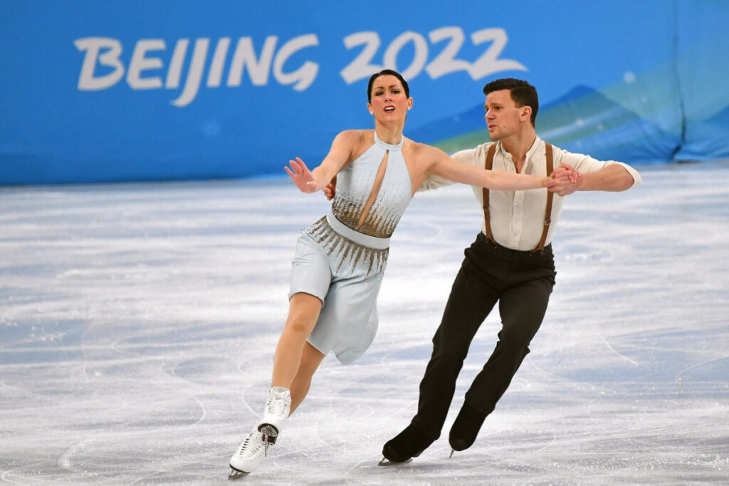 I pattinatori Charlene Guignard e Marco Fabbri in azione