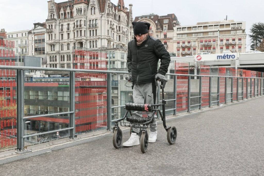 Il paziente italiano Michel Roccati (foto di Epfl)