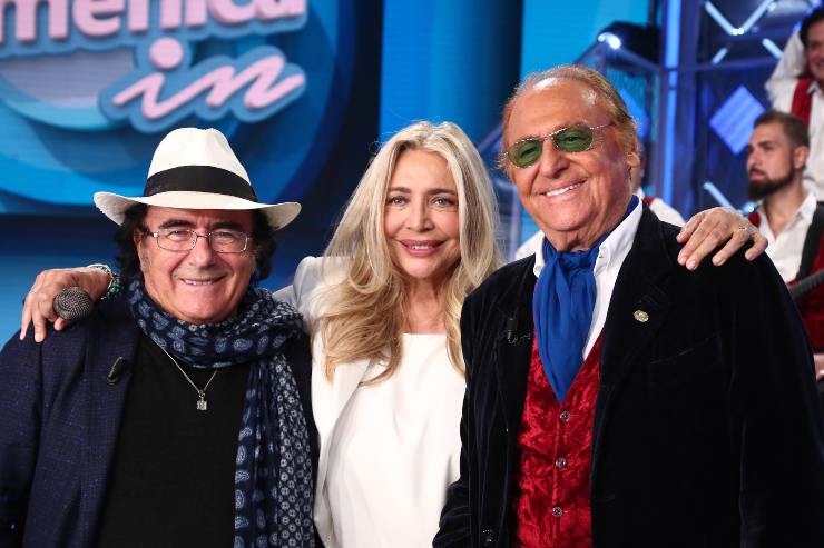 Mara Venier con Renzo Arbore e Al Bano