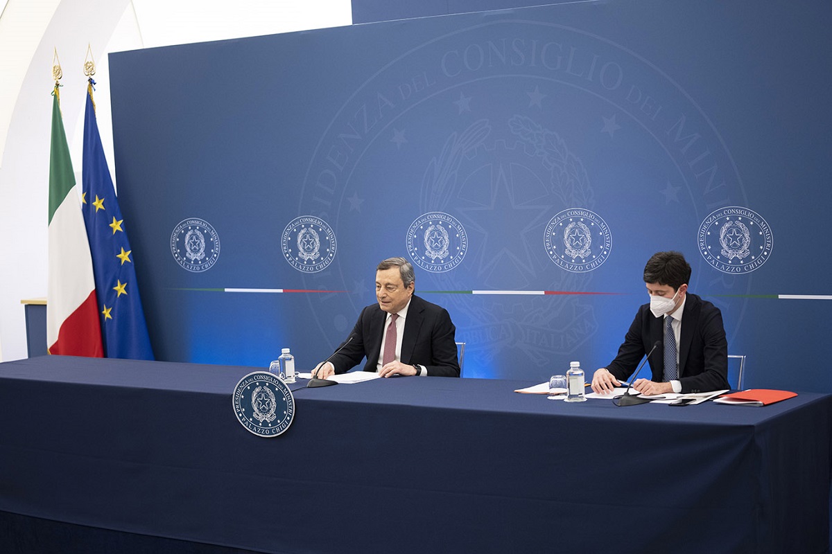 Mario Draghi e Roberto Speranza, Governo