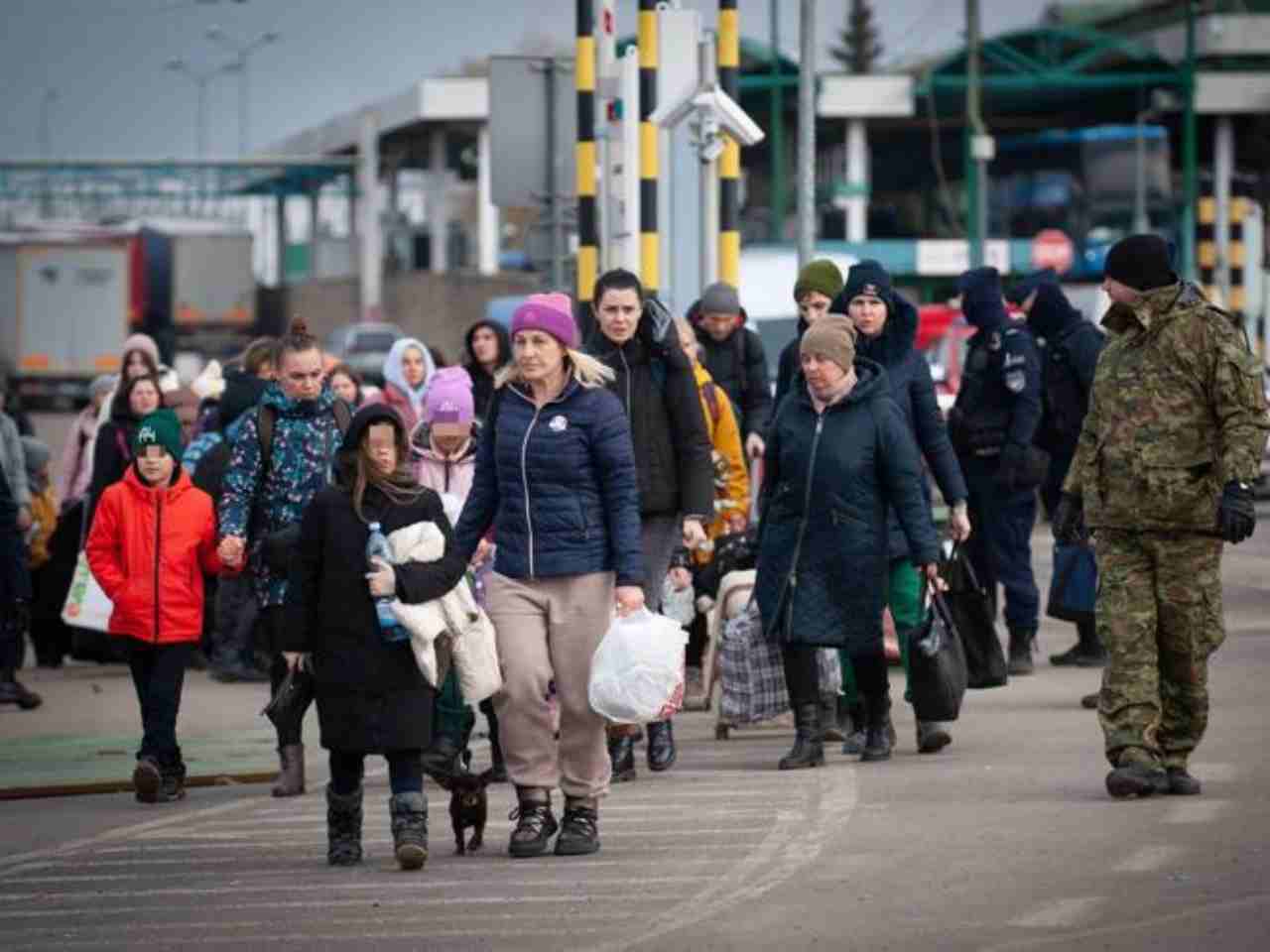 Profughi ucraini alla frontiera
