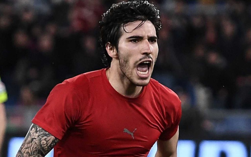 Sandro Tonali dopo il gol che ha regalato il successo al Milan