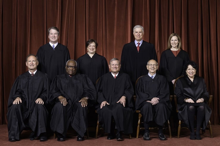 Attuale composizione della Corte Suprema Usa