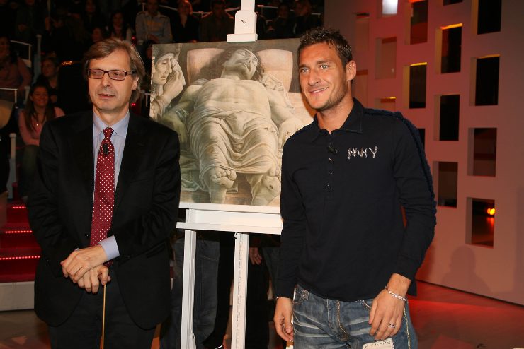 Vittorio Sgarbi e Francesco Totti