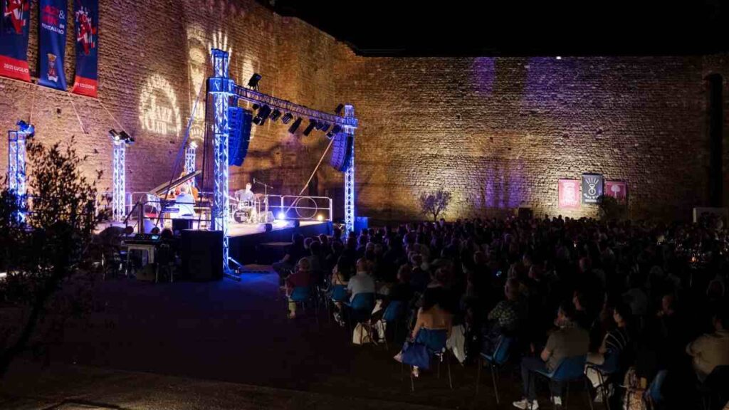 Il palco di Jazz & Wine in Montalcino