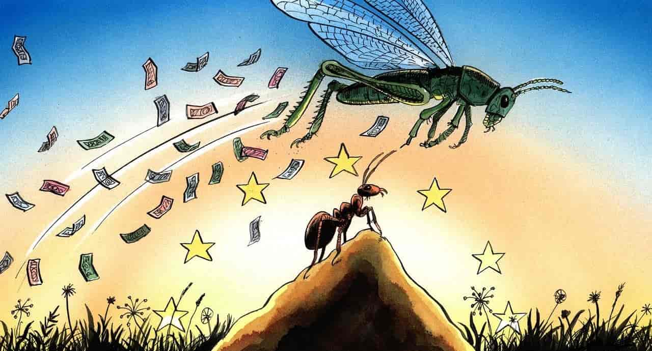 Economia, L'euro-cicala e la formica