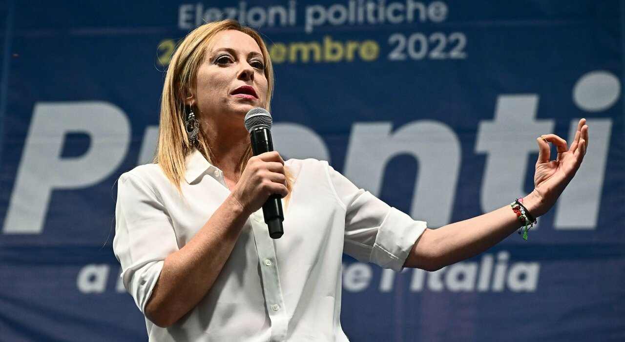 Giorgia Meloni in campagna elettorale 2022