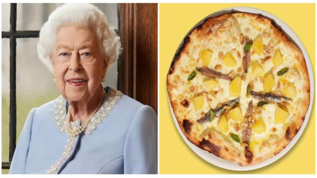 La pizza Elisabeth e la regina Elisabetta II