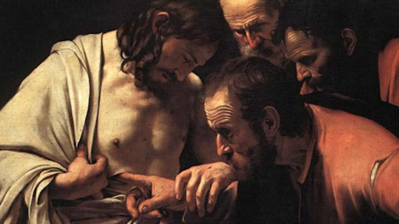 Particolare del dipinto di Tommaso di Caravaggio