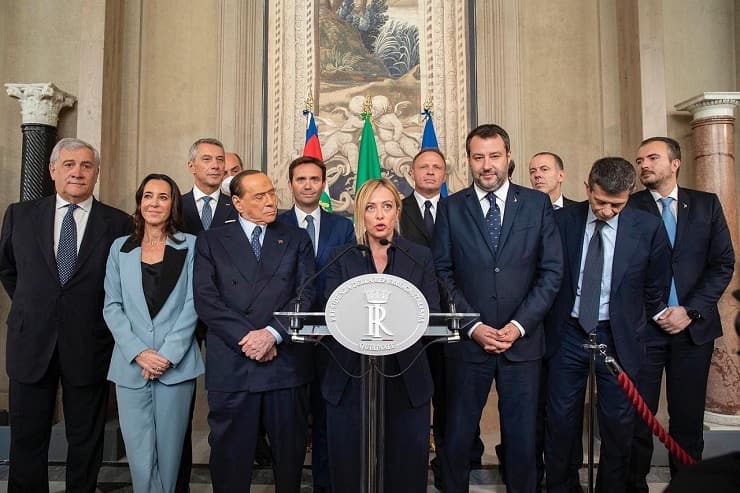 La delegazione del centrodestra al Quirinale per le consultazioni