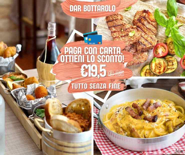 La promozione del ristorante "Dar Bottarolo"