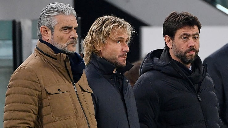 Juventus, Maurizio Arrivabene, Pavel Nedvěd e Andrea Agnelli