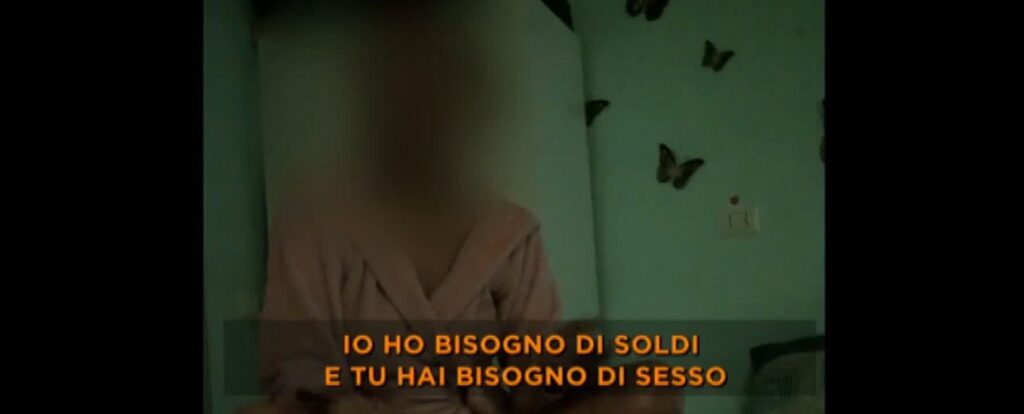 Un frammento dell'intervista inchiesta televisiva sulla prostituzione del quartiere Prati a Roma