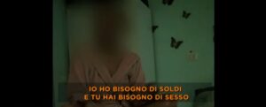 Un frammento dell'intervista inchiesta televisiva sulla prostituzione del quartiere Prati a Roma