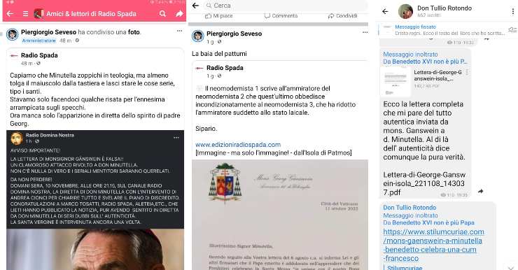 Post sulla lettera falsa di Mons. Ganswein a Don Minutella