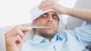 Malato a letto con sindrome influenzale