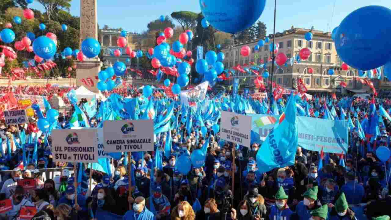 Manifestazione dei Sindacati a Roma
