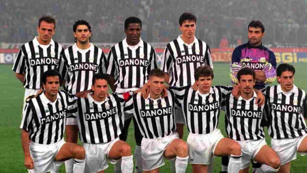 La formazione della Juventus nel 1992