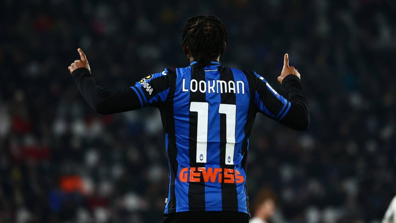 L'esultanza di Lookman in Juventus-Atalanta di Serie A