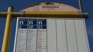 Fermata bus Rebbibia di Roma