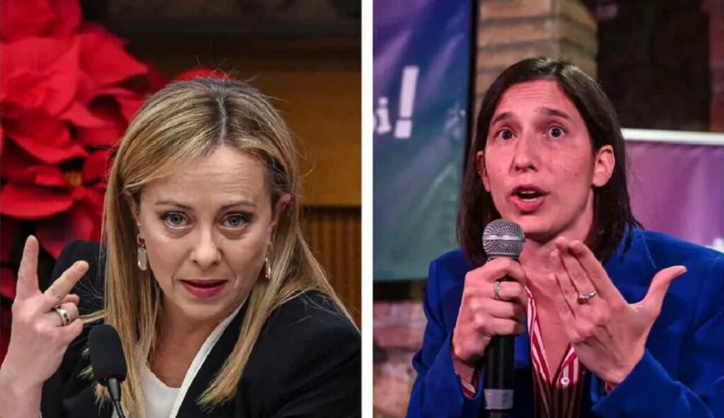 Giorgia Meloni ed Elly Schlein, Governo e opposizione