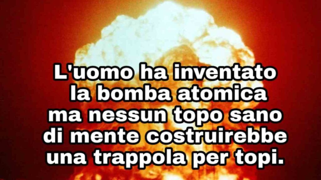 Immagine dello scoppio di una bomba atomica