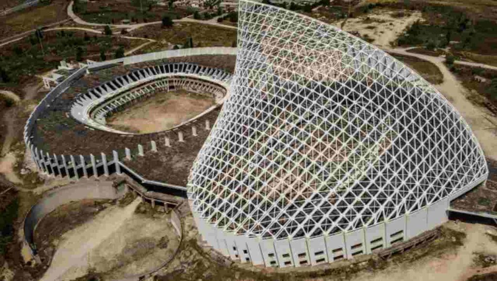 Vela di Calatrava, Roma, veduta aerea