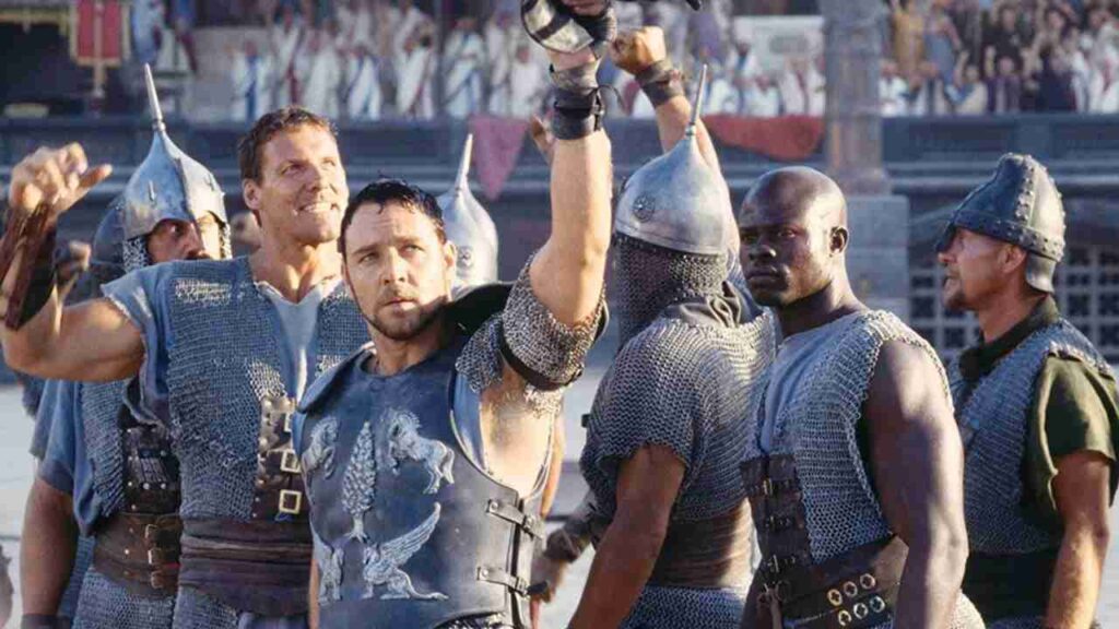 Una scena tratta dal film Il Gladiatore