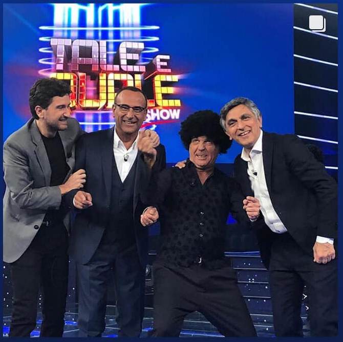 Vincenzo Salemme con Siani, Conti e Panariello a Tale e Quale Show