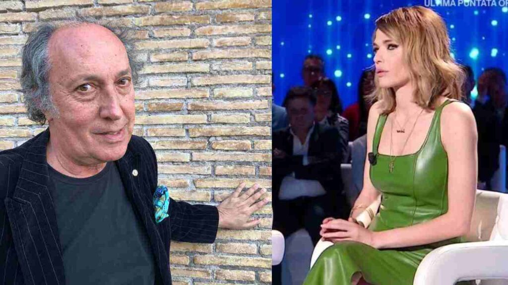 Un collage di foto di Fulvio Abbate e Laura Chiatti