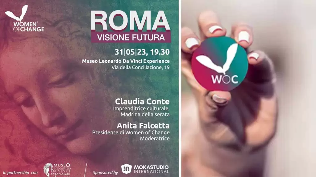 Locandina dell'evento "Roma Visione Futura", organizzato da "Women of Change Italia"